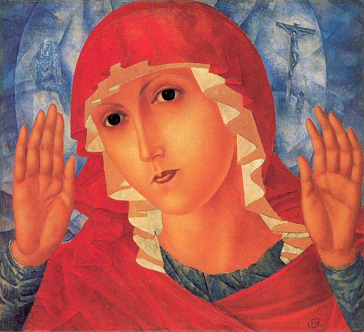 Petrov-Vodkin, Kozma Our Lady- Tenderness of Cruel Hearts China oil painting art